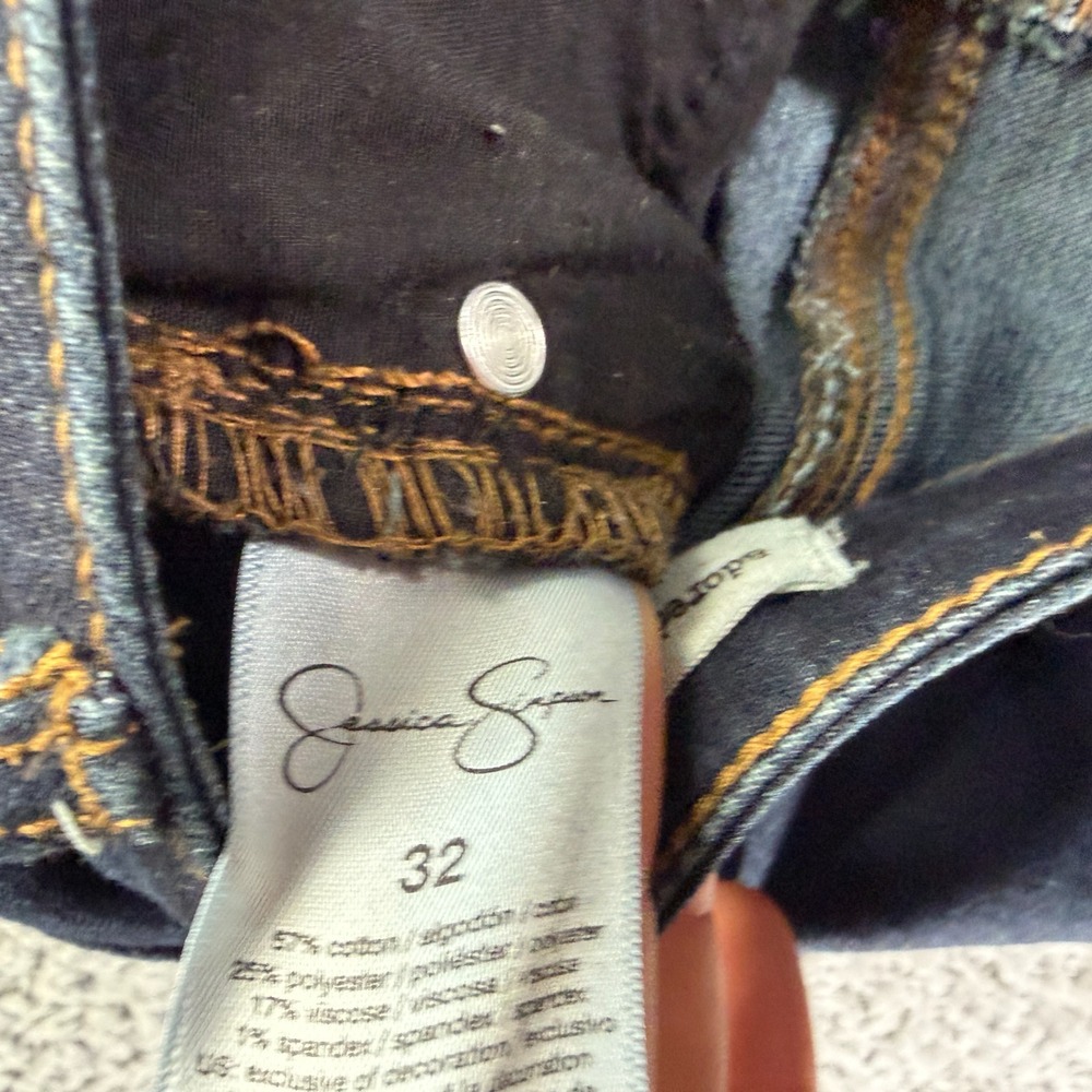 Jessica Simpson Adored Jeans Womens 32x29 Blue Cotton Skinny Workwear Stretch - Picture 7 of 10